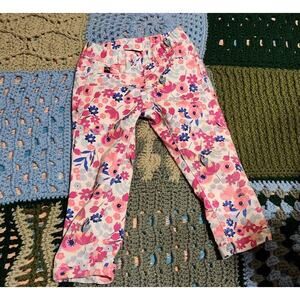 4t xs Jordache floral colorful pants girls kids toddler